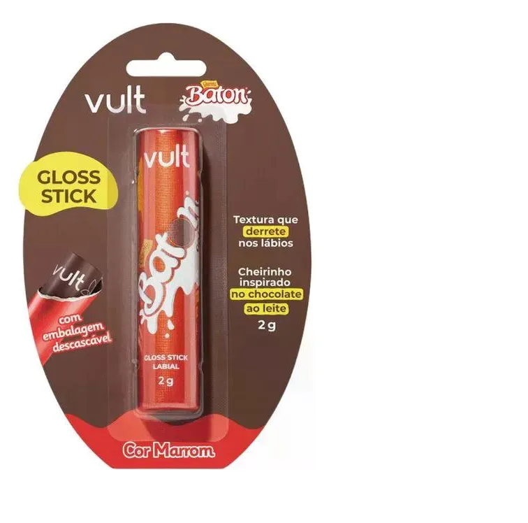 Gloss Stick Labial Vult Baton 2g Cor Marrom