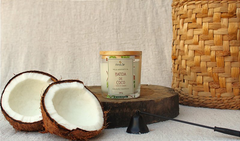 Vela Aromática - Batida de Coco com Limão 180g
