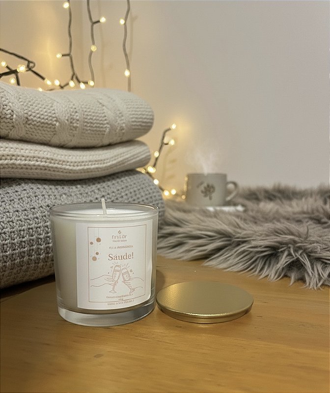 Vela aromática Pessego com champanhe ( Saúde) 180g