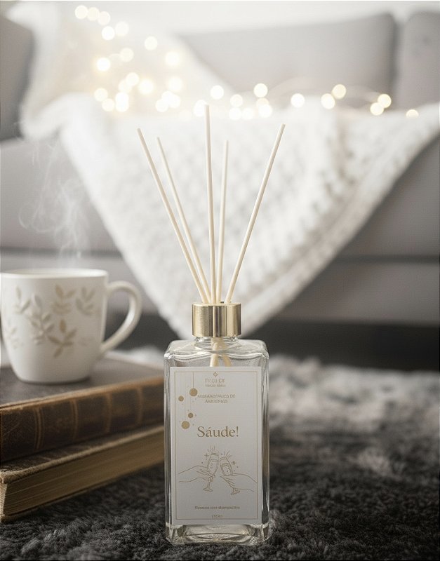 Difusor de ambientes com varetas - Pêssego com champanhe ( Saúde ) 250ml