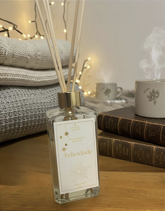 Difusor de ambientes com varetas Laranja e cedro ( Felicidade) 250ml