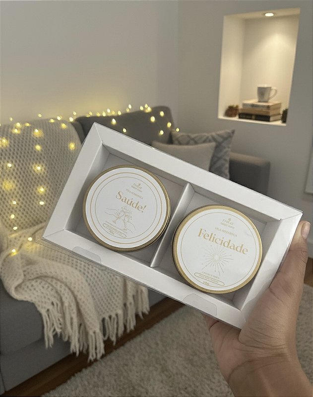 Kit vela aromática FELICIDADE e SAÚDE