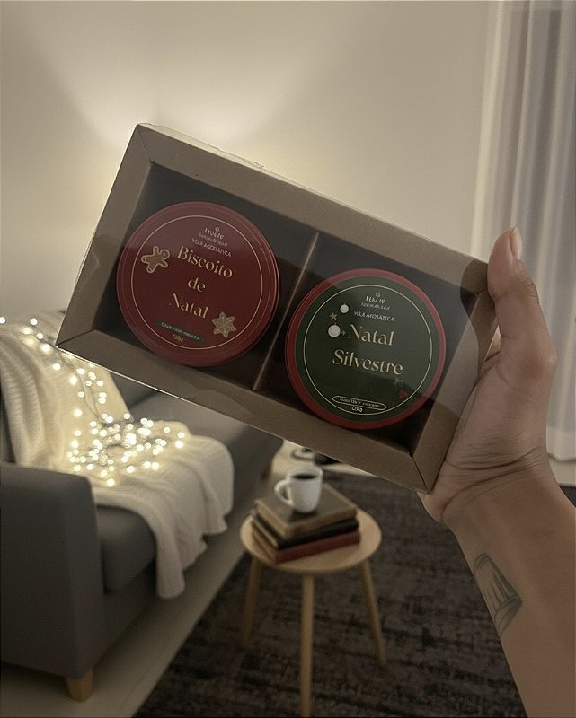 Kit vela aromática Biscoito de Natal & Natal silvestre