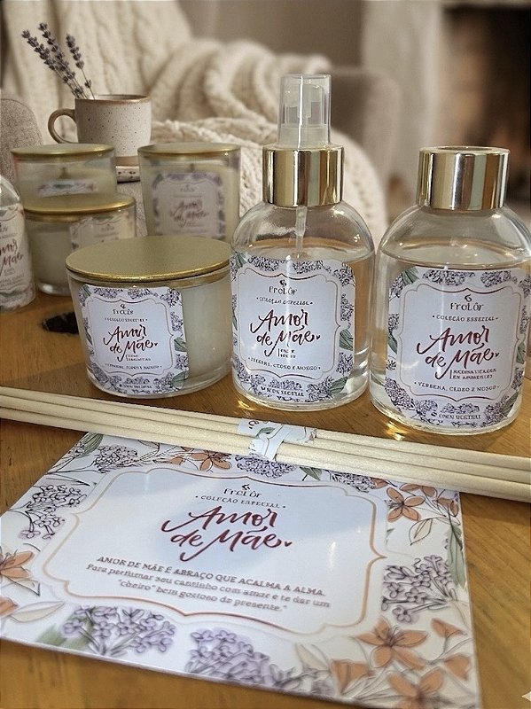 Kit - Verbena, cedro & Musgo ( vela 100g , difusor 100ml + Home spray 100ml )