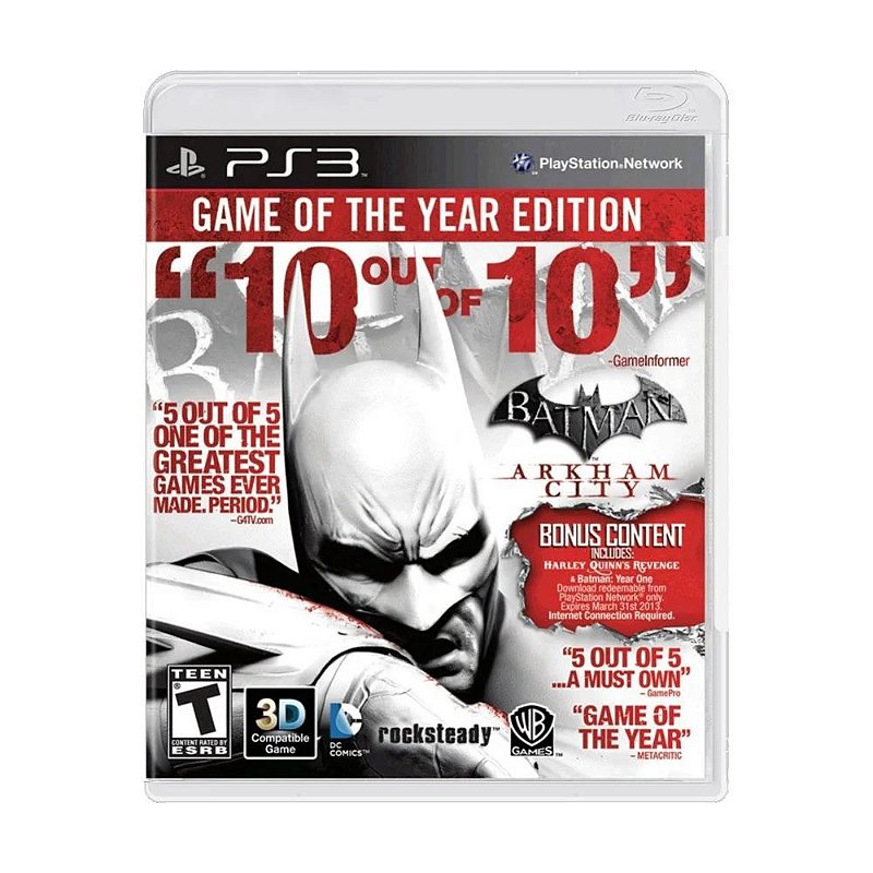 Jogo Seminovo Batman Arkham City Game Of The Year Edition PS3