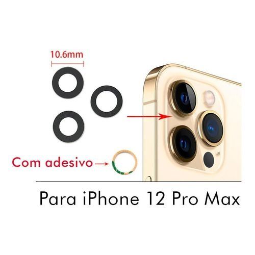 Lente De C mera iPhone 12 Pro Max 3 em 1 5G Parts Distribuidora