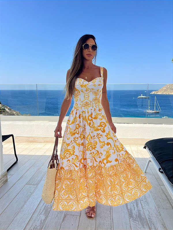 Vestido Giallo Summer – Estampa amarela