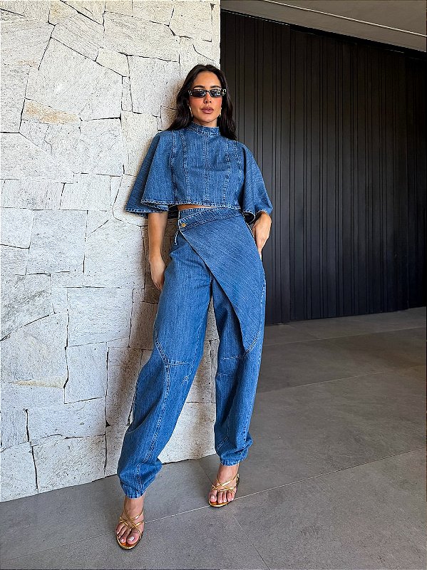 Cropped Zuma Morcego Jeans