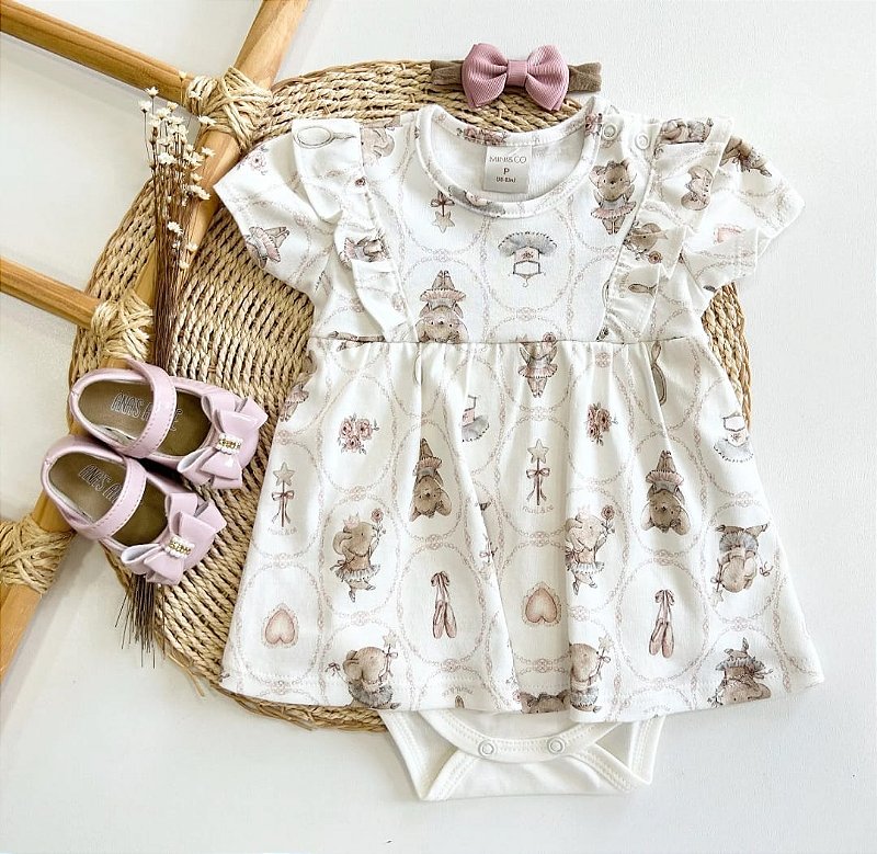 ROMPER VESTIDO RATINHA FELIZ