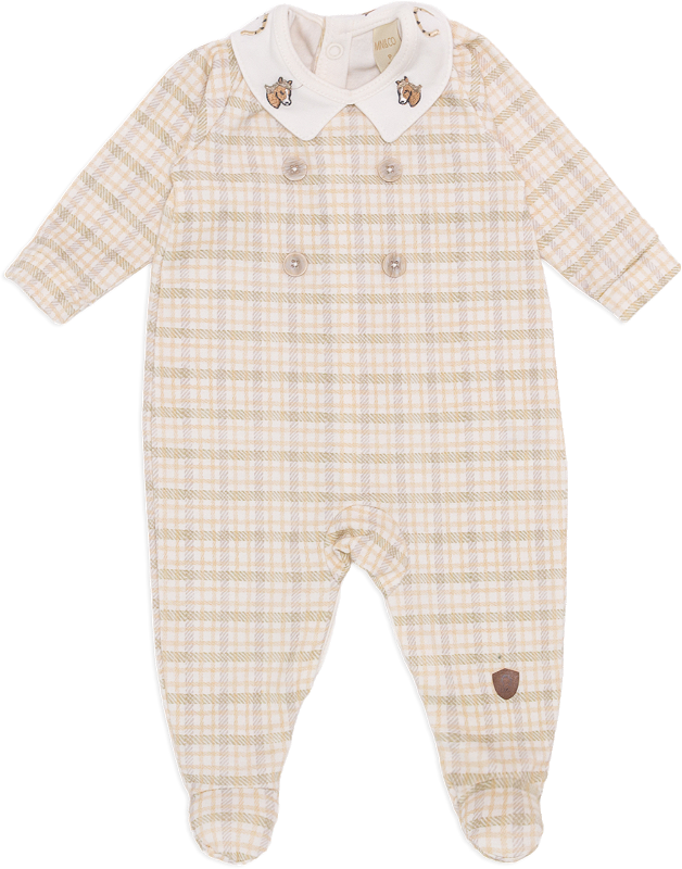 Macacão longo cavalinhos bordados