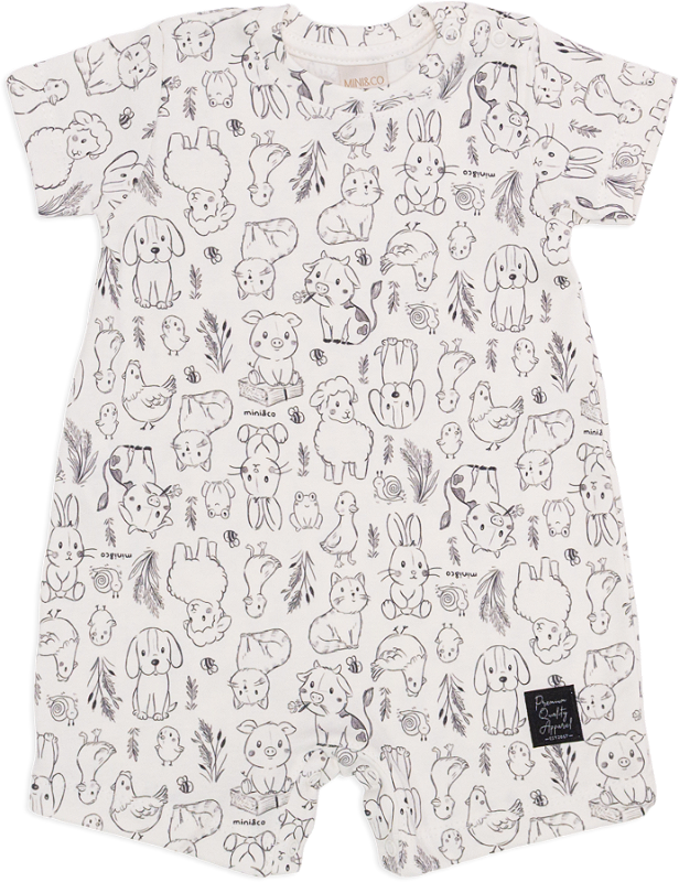 Macacão curto Fazendinha