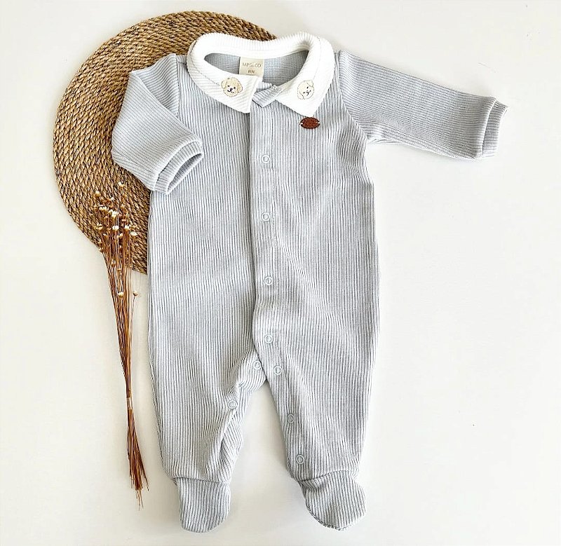 Macacão longo tricô em algodão