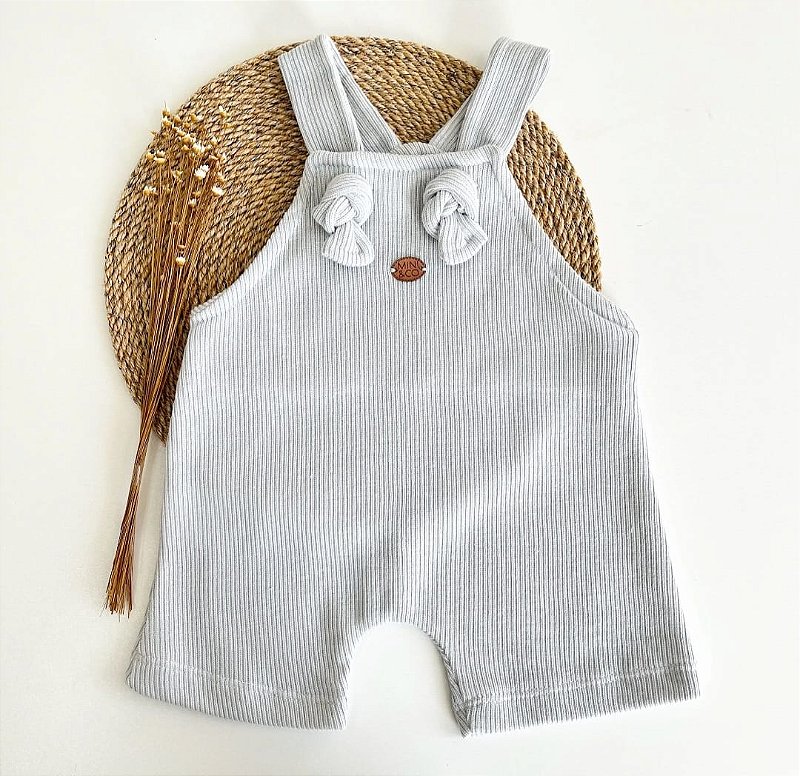 Conjunto body e jardineira Ursinhos azul