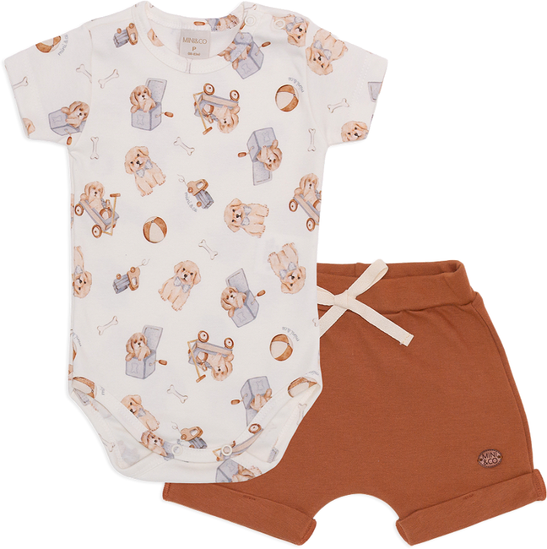 Conjunto body e shorts Ursinhos