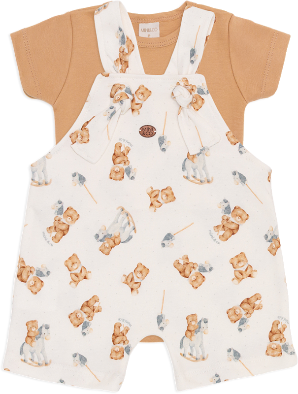 CONJUNTO BODY E JARDINEIRA URSINHOS CAVALINHOS