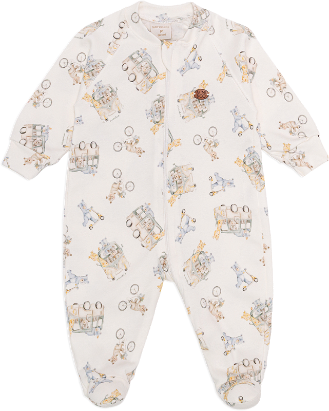 Macacão longo bichinhos de ônibus