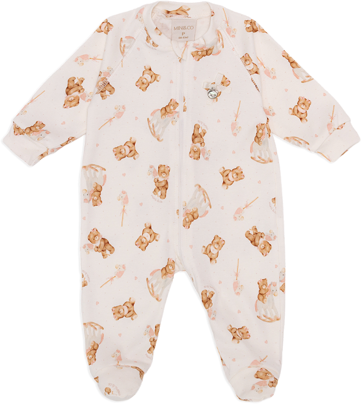 Macacão longo Ursinhas e Cavalinhos