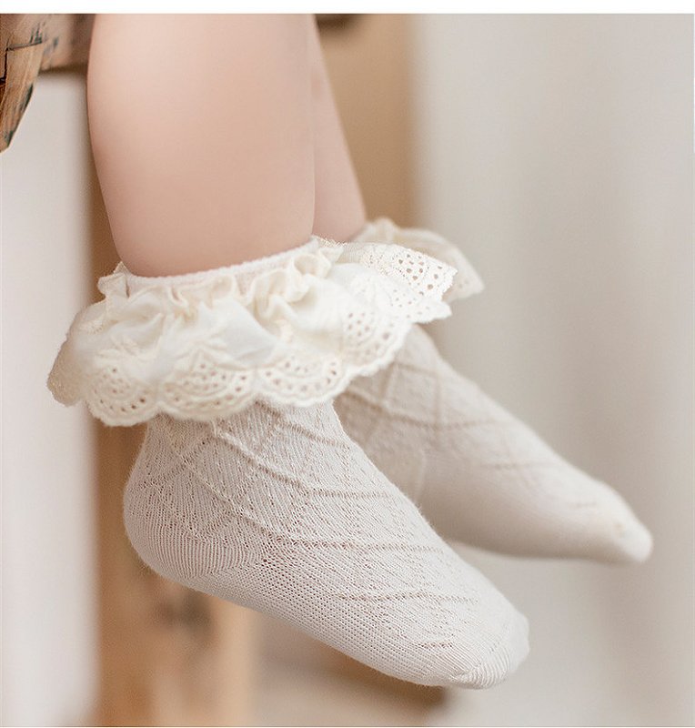 Meia Rendada Off White