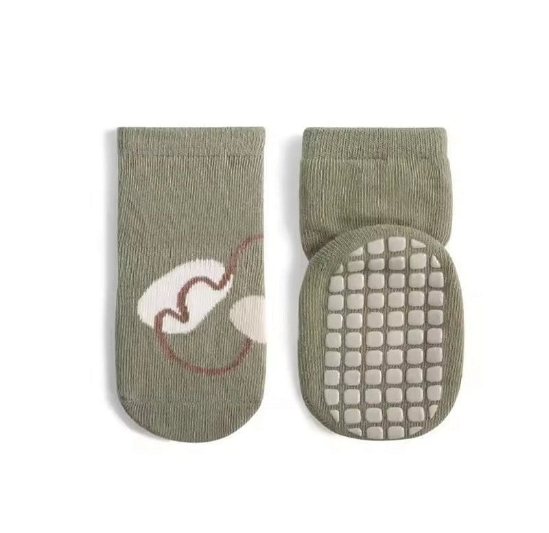 Meia Antiderrapante Orgânica Verde