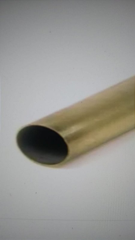 Tubo redondo Latão 3/8 X 1/32 Pol. = 9,52mmx0,79mm com 1 metro ...