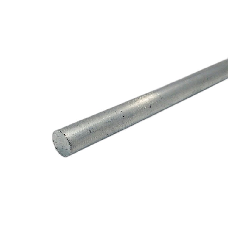 Vergalhão redondo de alumínio 1/2" = 12,70mm = 1,27cm - Alumínio Alure