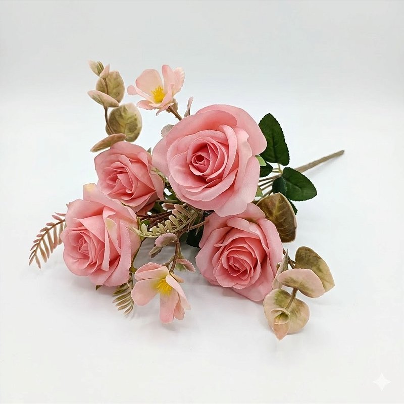 Buque Rosa MINI BUQUE ROSA X5 ROSA 30CM - FINACOR - Flores - Arranjos - Adornos