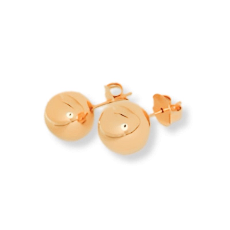 Brinco Esfera Lisa Banho Ouro 18k