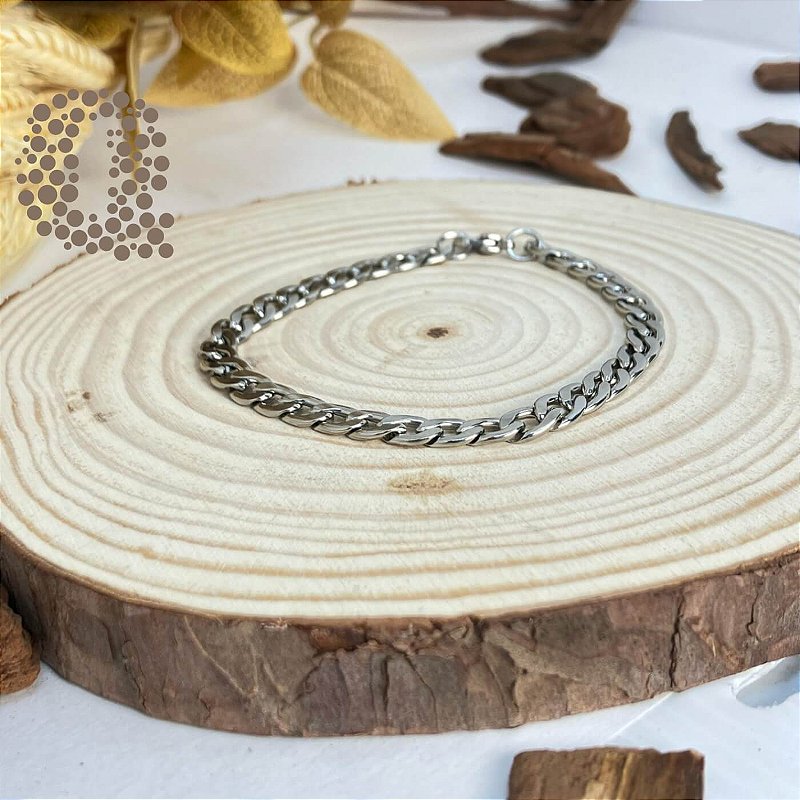 Pulseira Elos Grume Aço Inox