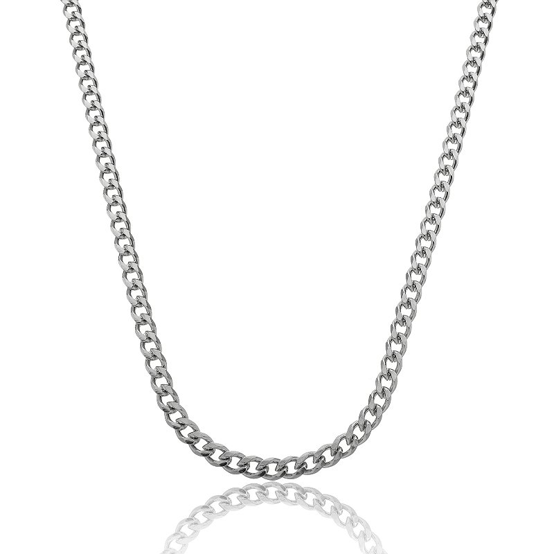 Choker Elos Grumet Banho Ródio Branco