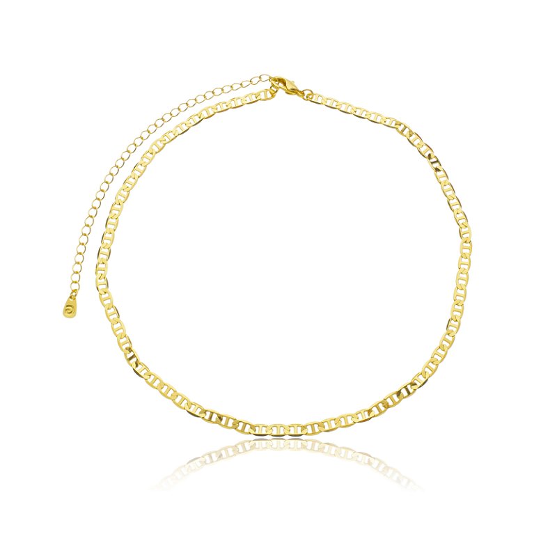 Choker Piastrine Banho Ouro 18k
