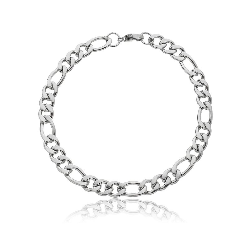 Pulseira Grume Largo em Aço Inox
