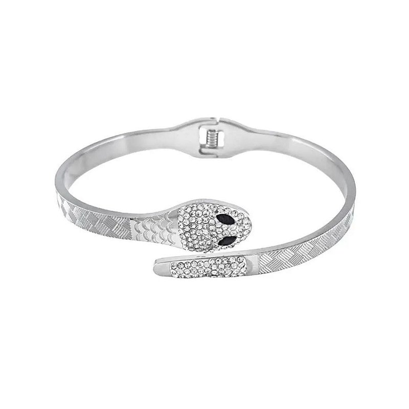 Bracelete Cobra em Aço Inox