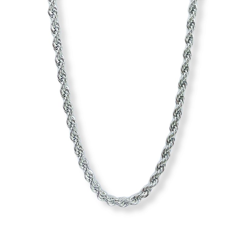 Corrente Cordão Baiano 4mm com 60cm em Aço Inox