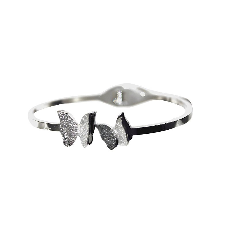 Bracelete Borboleta em Aço Inox