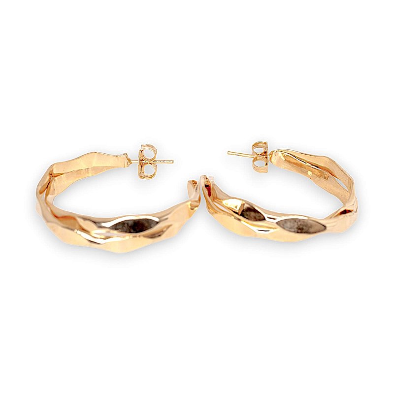 Brinco Entrelaçado Banho Ouro 18k