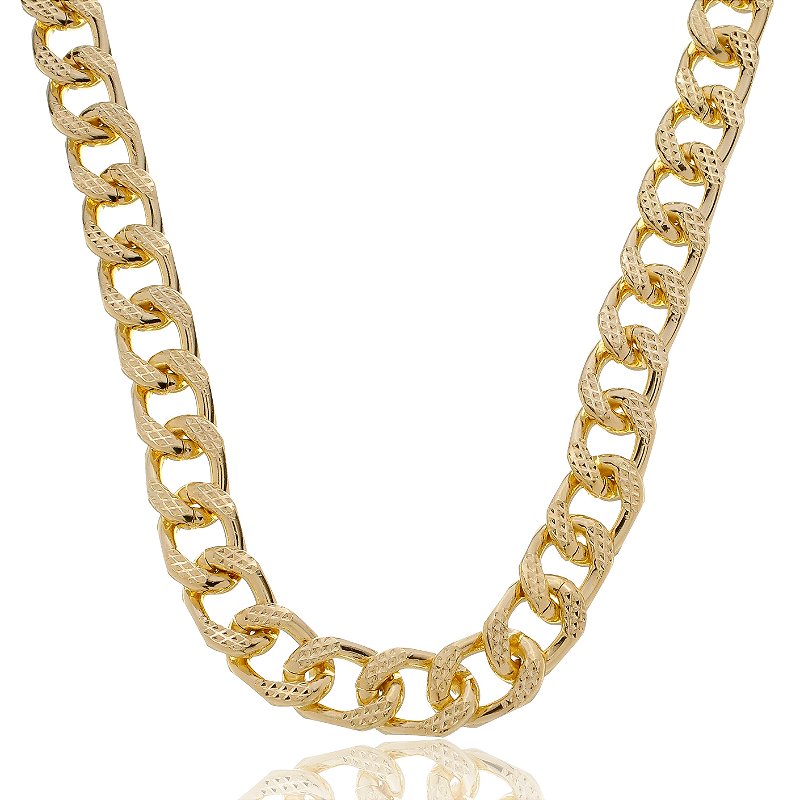 Colar Elos Grumet Banho Ouro 18k