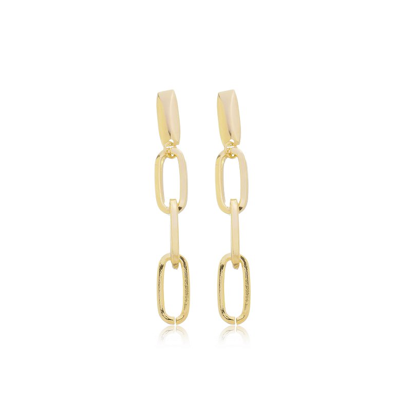Brinco Elos Cartier Banho Ouro 18k