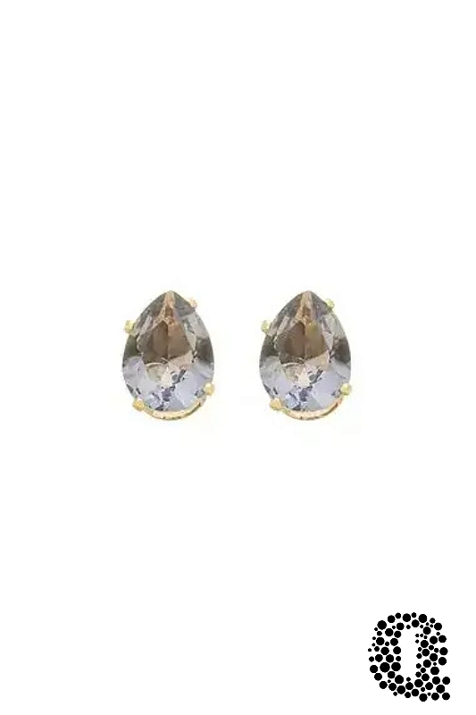 Brinco Gota Lilás Banho Ouro 18k