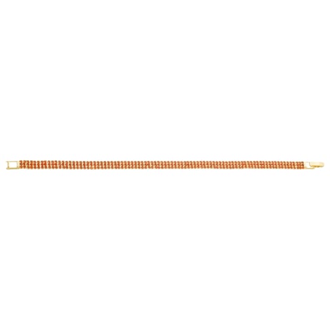 Pulseira Baguete Com Cristais Vermelho Banho Ouro 18k