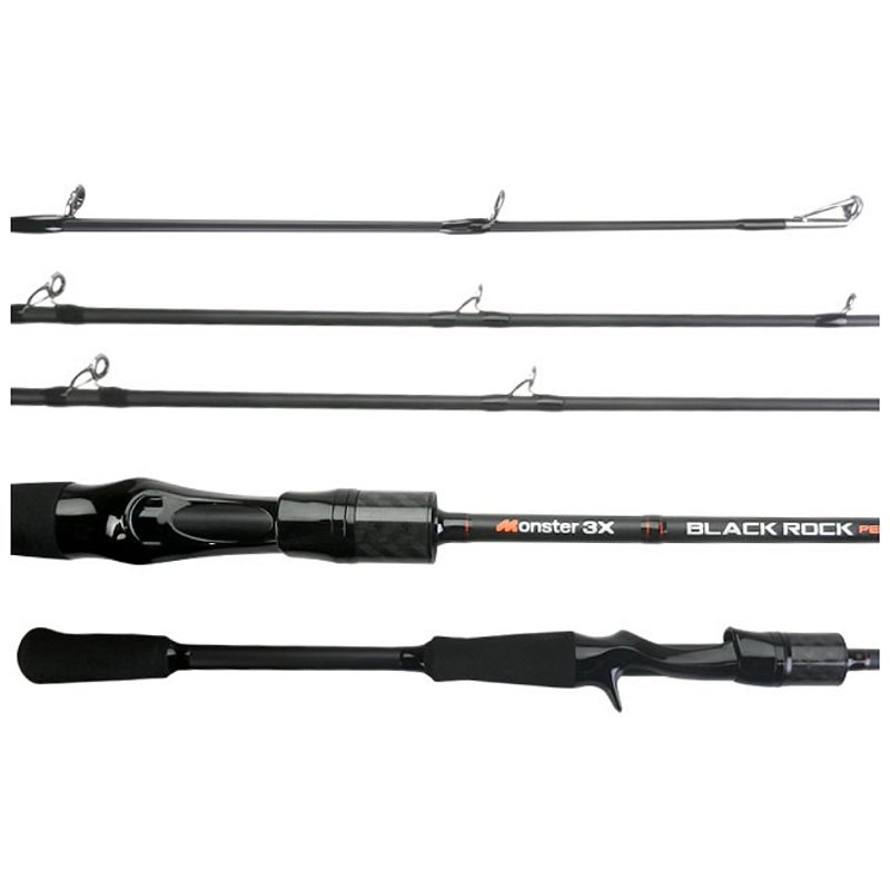 Vara Monster M3X Black Rock 8 14lbs 6 3 (1,91m) - Carretilha