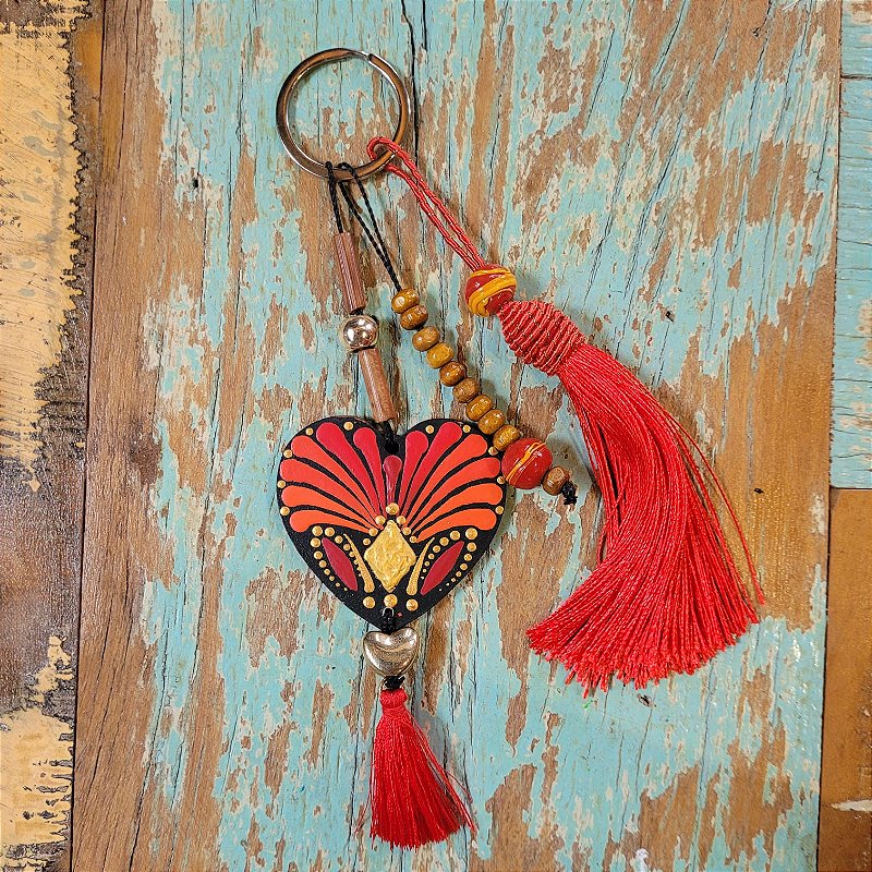 Chaveiro com pingentes