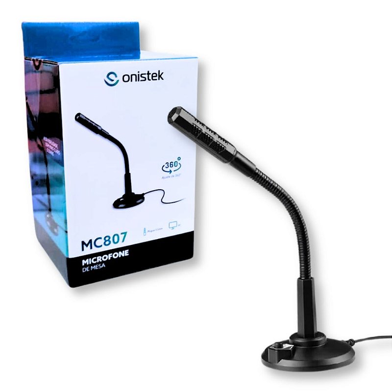 Microfone de Mesa 360º - Onistek - MC807 - Asqui Imports