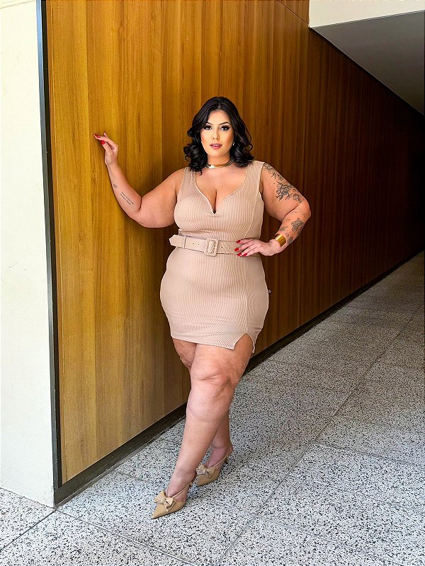 VESTIDO CANELADO