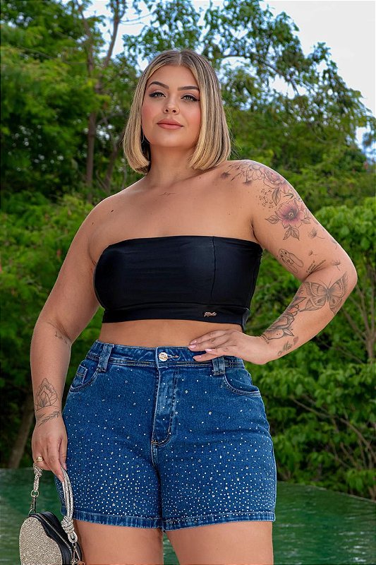 SHORT JEANS BRILHO