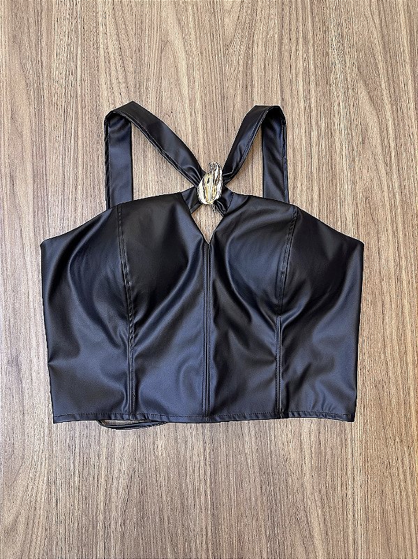 CROPPED COURO ECO