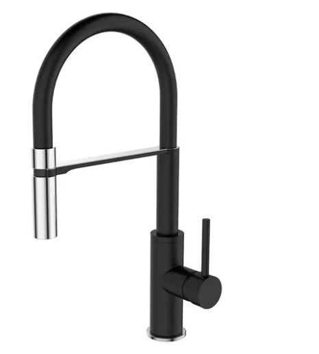Misturador Monocomando Gourmet Flexível Dublin Black - Jiwi - WJ