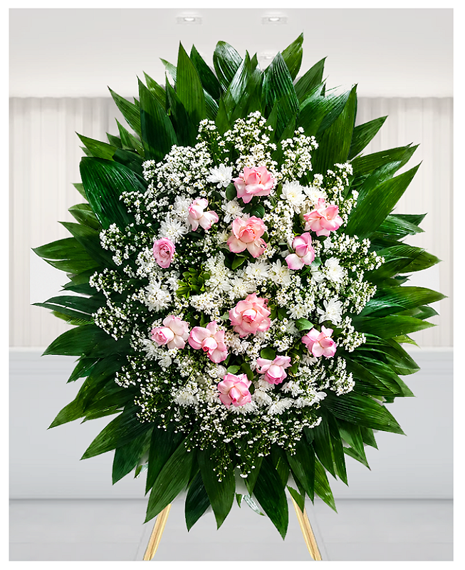 Coroa de flores Rosas Rosé Terna