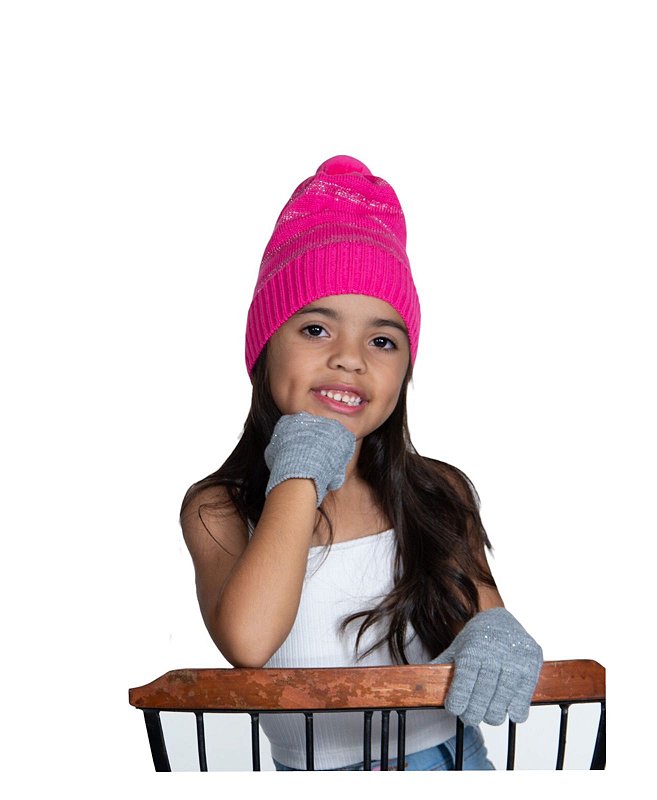 LUVA TRICÔ MESCLA/BRILHO