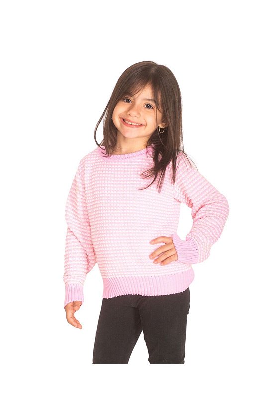 BLUSA TRICÔ QUADRICULADO - MENINA