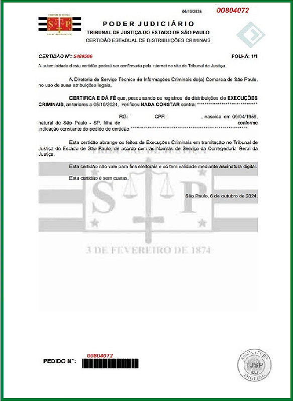 CERTIDAO DE EXECUÇÃO CRIMINAL - www.cartoriosonline.com